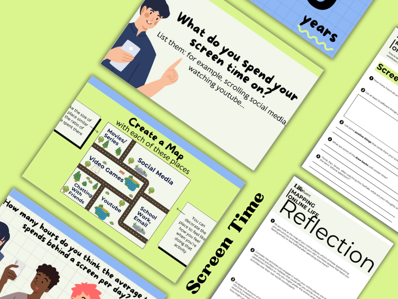 Screen Time Activity - Mapping Online Life | Life Skills & Phone Addiction