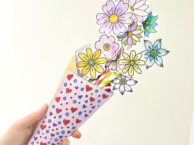 Heart Patterned Bunch of Flowers