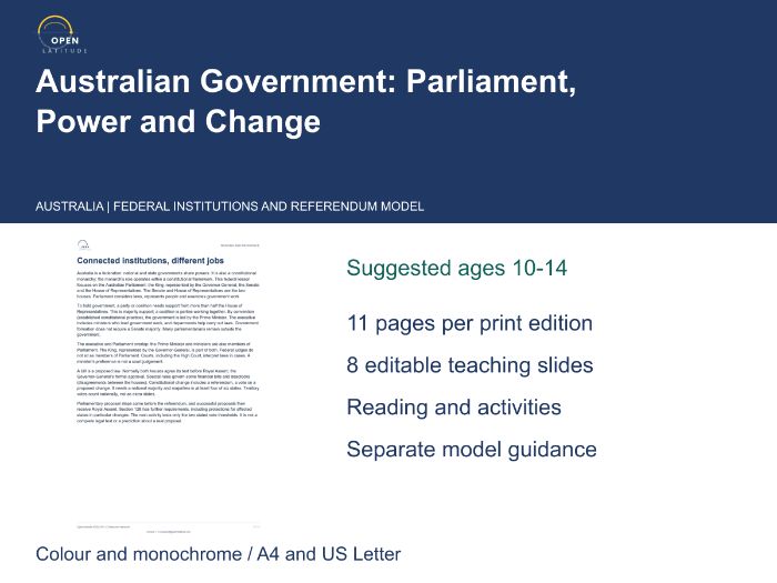 Australian Government: Parliament, Power and Change
