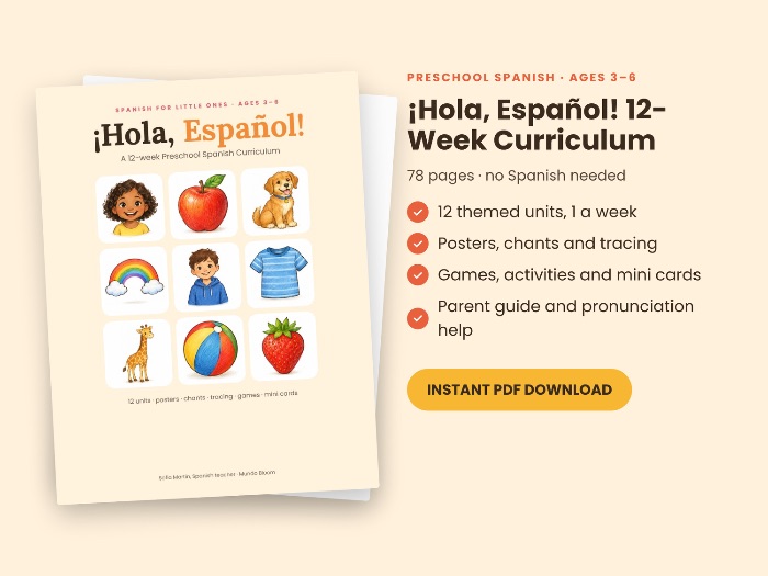 Early Years Spanish: 12-Week Scheme of Work (Ages 3–6)
