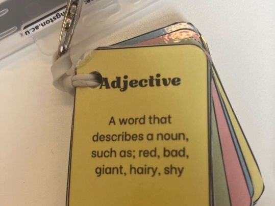 Mini  English Key-Words Flashcards for Lanyard