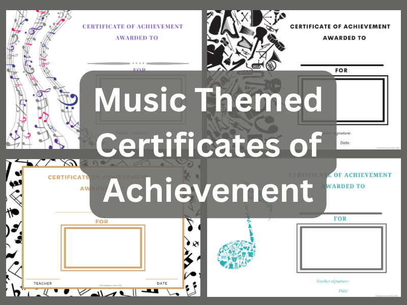 Music-Themed Certificate of Achievements
