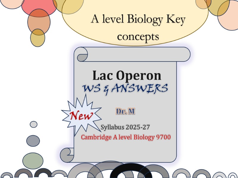 Lac Operon: WS with answers- A level Biology