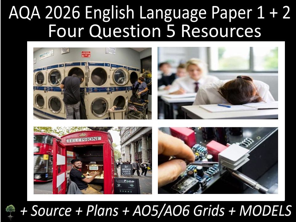 Four Question 5: AQA 2026 English Language Paper 1 + 2 | Resources
