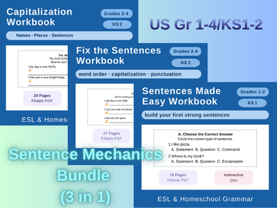 Sentence Mechanics Bundle Gr 1-4/ KS1-2
