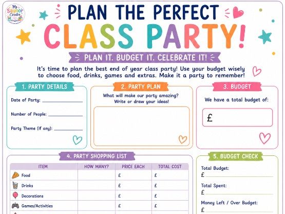 Plan the Perfect Class Party | KS2 End of Year Maths Budgeting Activity