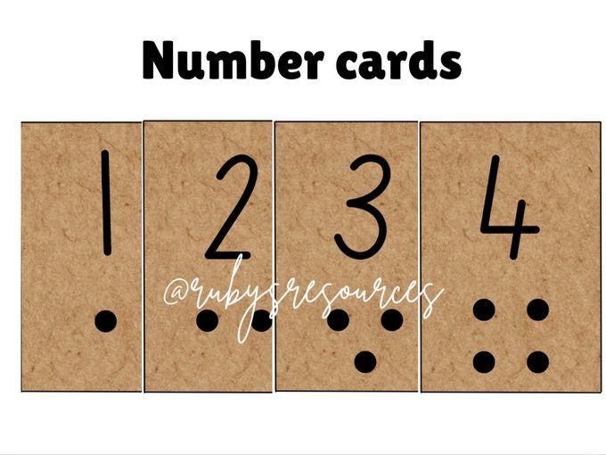 Neutral Number Cards 0-10