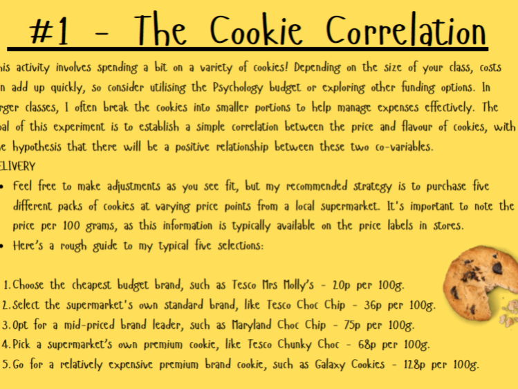 Correlational methods in Psychology - Teaching activities