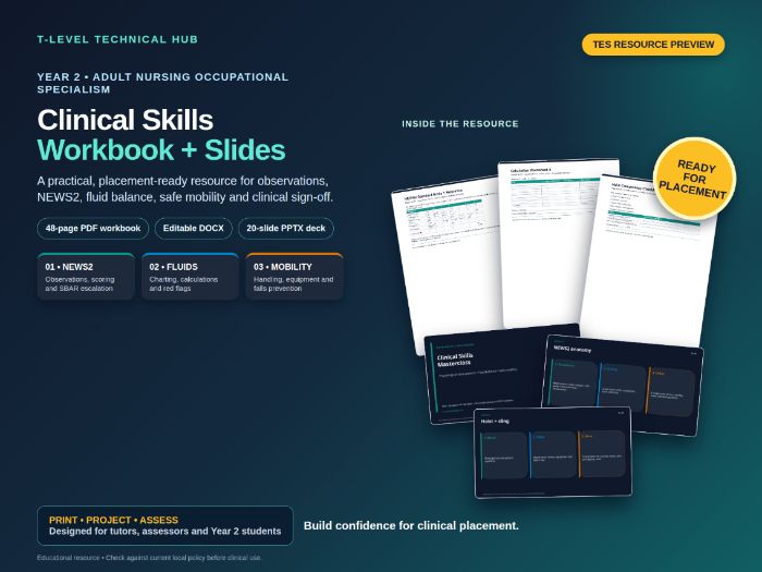 T Level Health Adult Nursing Skills Pack