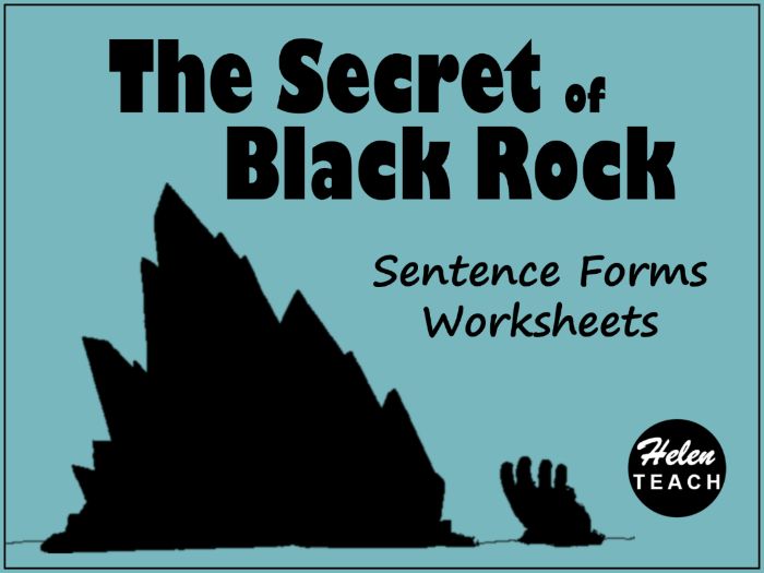 The Secret of Black Rock | Sentence Forms Activities Differentiated