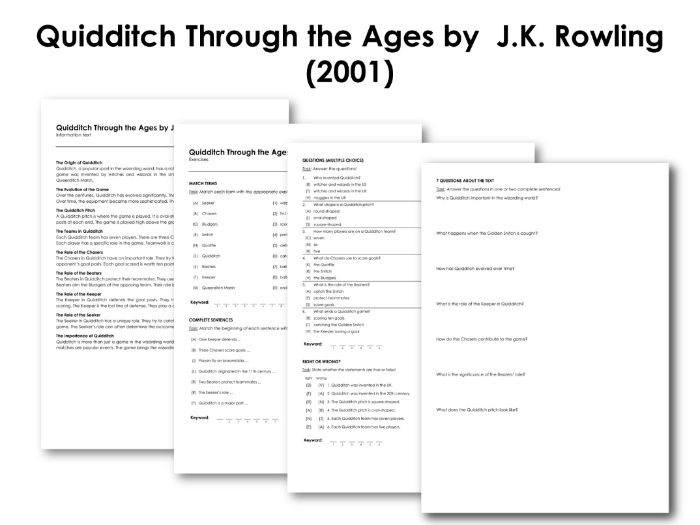 Quidditch Through the Ages by J.K. Rowling (2001) | Teaching Resources