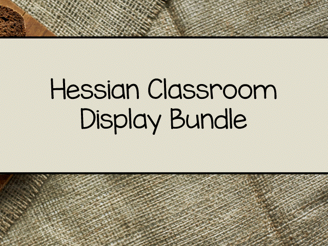 Classroom Display Bundle Natural Hessian