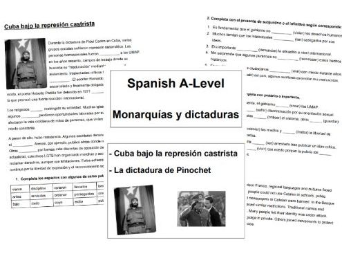 Free: AQA_ A-Level Monarquías Dictaduras_textos y actividades