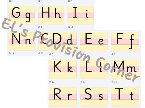 Read Write Inc Handwriting style large letter poster- capital/ lower case- display
