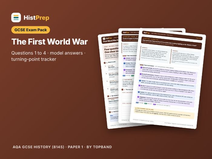 First World War 1894–1918 Exam Pack (AQA)