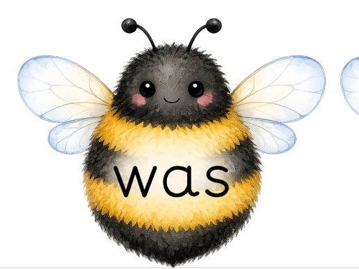 Cute Bee Phase 3 tricky words cards