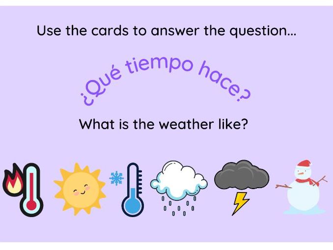 Weather Flashcards - Spanish