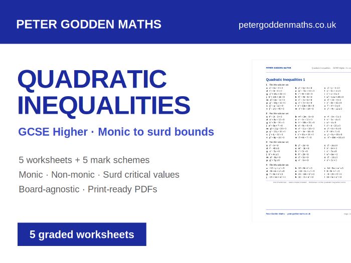 Quadratic Inequalities | GCSE Higher