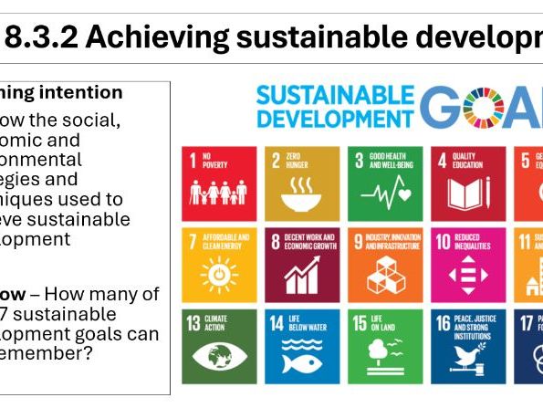 Development -8.3.2 Achieving sustainable development (iGCSE Cambridge - NEW SPEC)