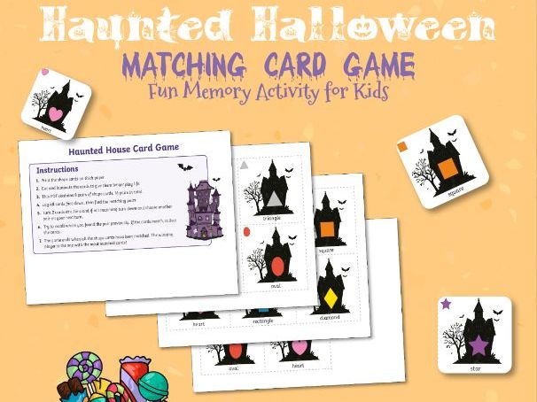 Haunted Halloween Matching Card Game | Fun Memory Activity for Kids