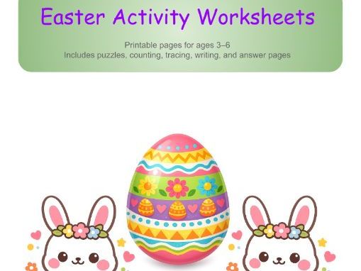 Easter Activity Book for Kids Ages 3-6