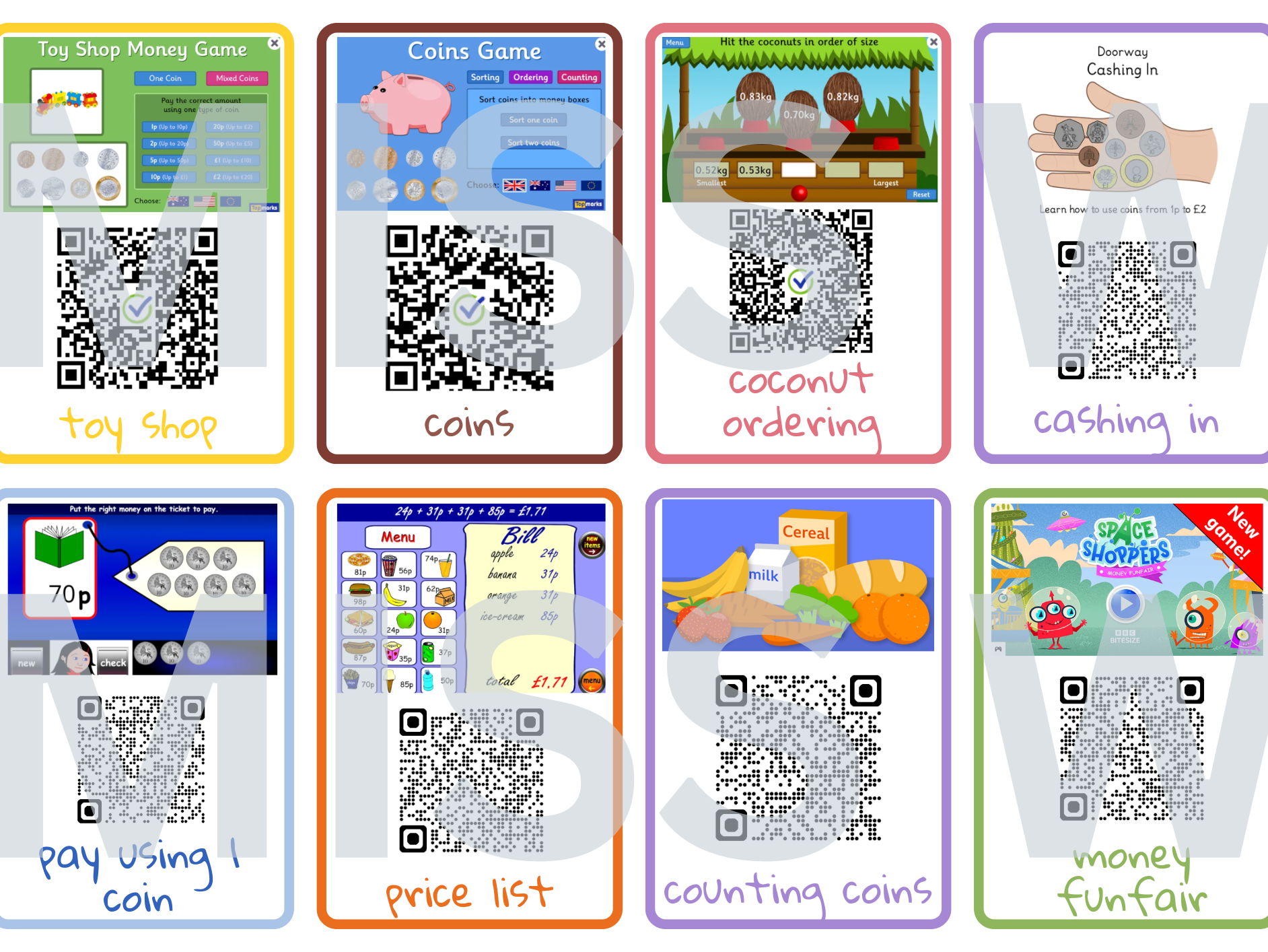 Maths Games QR Flashcards