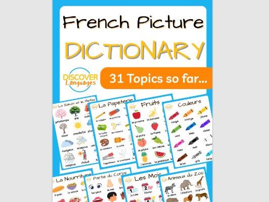 French Beginner Vocabulary Picture Dictionary Dictionnaire llIustré Bilingue