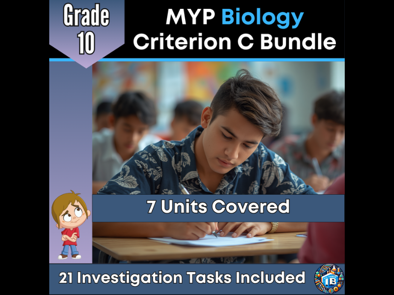 MYP Grade 10 Biology: Criterion C Assessment Bundle - 7 Units - 2026