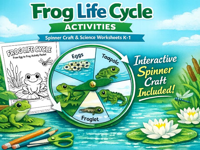 Frog Life Cycle Spinner Craft