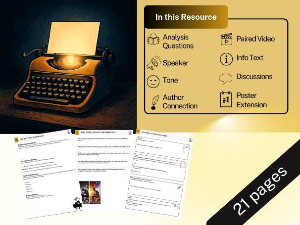 So You Want to Be a Writer Charles Bukowski - Poetry Lesson Plan