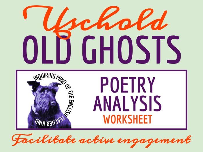 "Old Ghosts" by Maud E. Uschold Poetry Analysis Worksheet | Halloween Poem for High School
