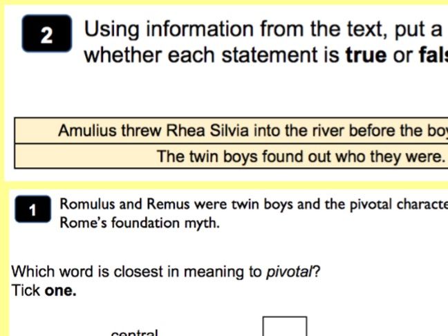 Year 5 & Year 6 Reading Comprehension Test Whole Class Reciprocal SATs questions Test Practice 4