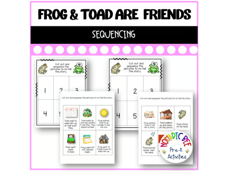 Frog and Toad are Friends Activities - Sequencing