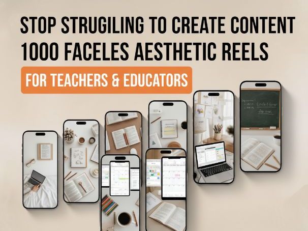 1000 Faceless Aesthetic Reels for Teachers & Education Creators | MRR/PLR Video Bundle