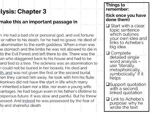 10 Minute Analysis-Things Fall Apart Chapter 3