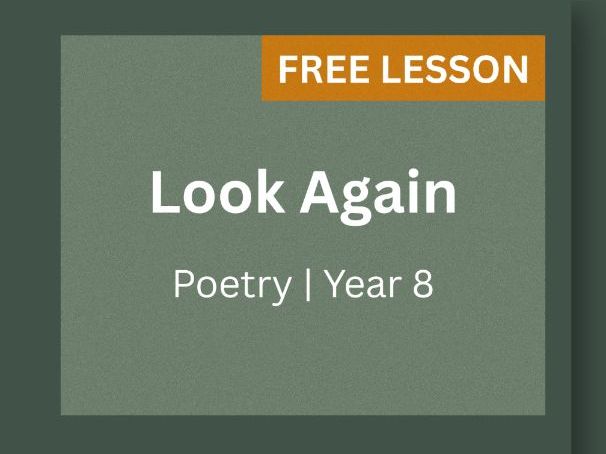 In Plain Sight — Poetry Lesson (FREE) | Extended Metaphor & Interpretation | Year 8 (KS3)