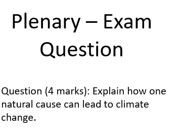 AQA GCSE Geography Natural causes of climate change