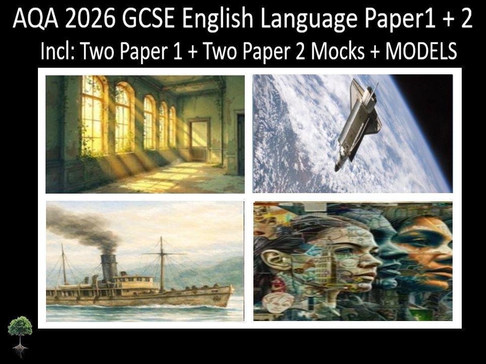 Four AQA 2026 GCSE English Language Paper 1 + 2 Mocks | Models