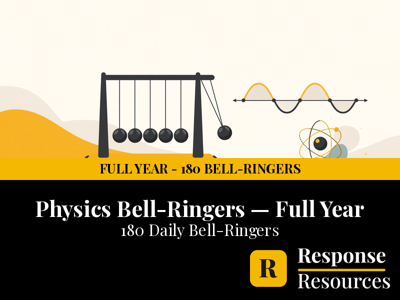 Physics Bell Ringers FULL YEAR - 180 Daily Warm-Ups (Grades 9-12)