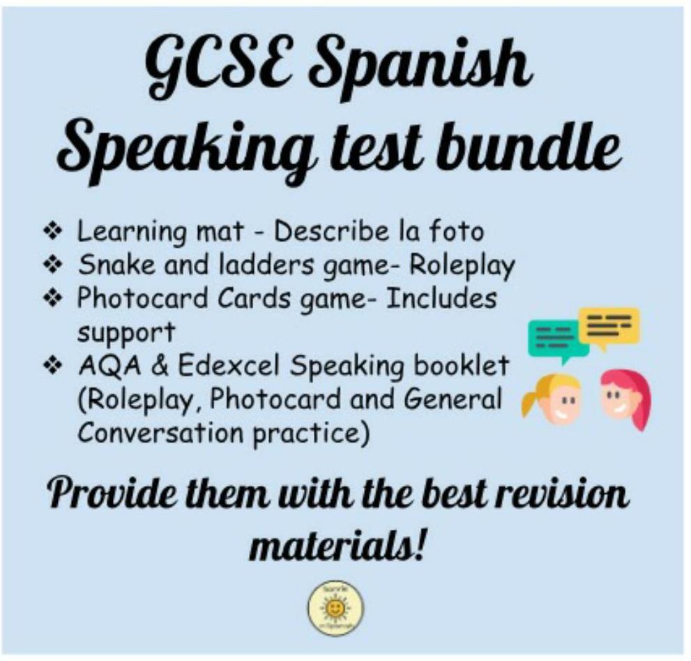 Gcse Spanish Speaking Practice Teaching Resources www.vrogue.co