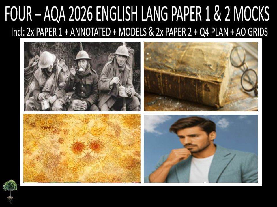 FOUR - AQA PAPER 1 & 2 | 2026 FULL MOCKS | ANNOTATED | Q4 PLAN | AO GRIDS | MODELS