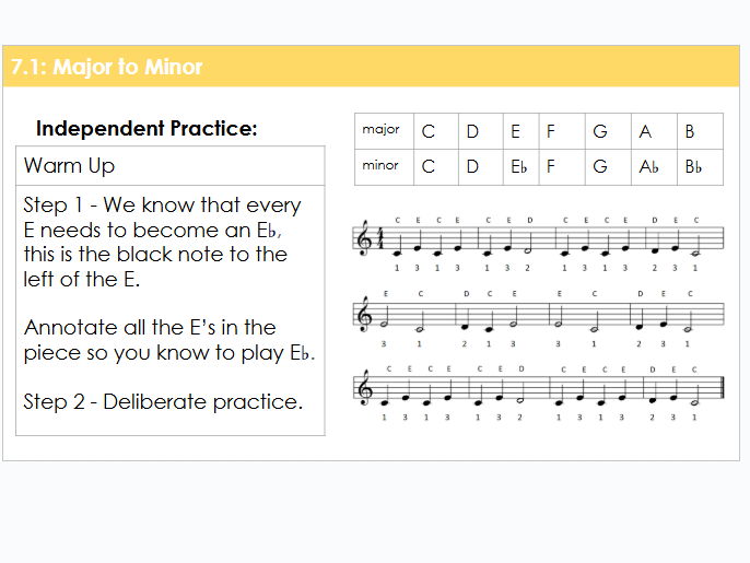 Year 7 Major to Minor | KS3 Music Keyboard Lesson 6