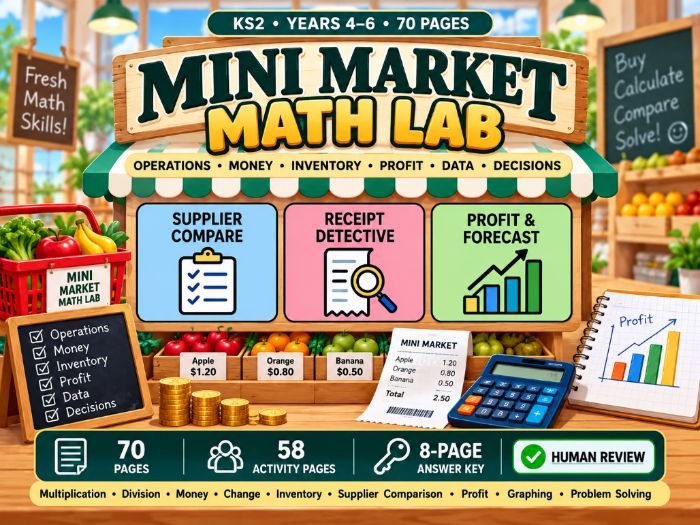 Mini Market Maths Lab  KS2 Years 4–6  70 Pages