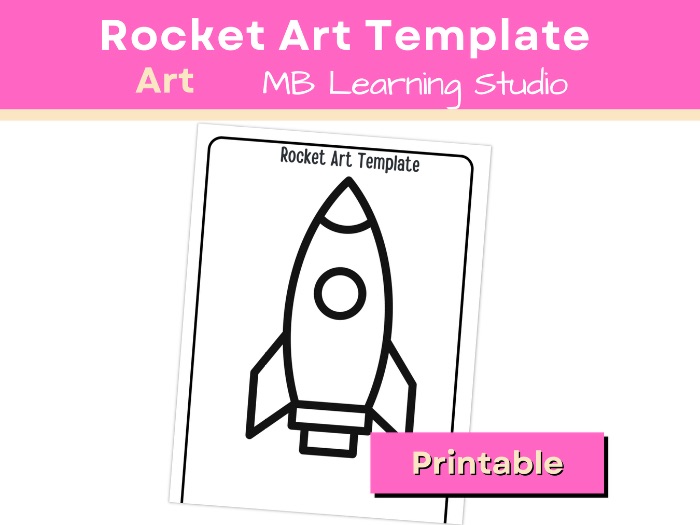 Space Rocket Art Template – Creative Activity for EYFS, KS1, Pre-K to 1st Grade