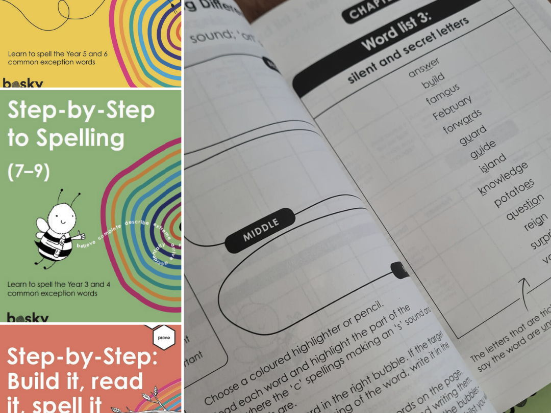 Word lists 1,2,3 & 4 from Step-by-Step to Spelling Y3/4