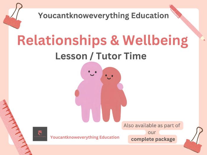 Relationships & Mental Health PSHE Lesson