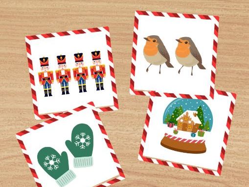 Christmas Subitising 1–5 (30 Cards)