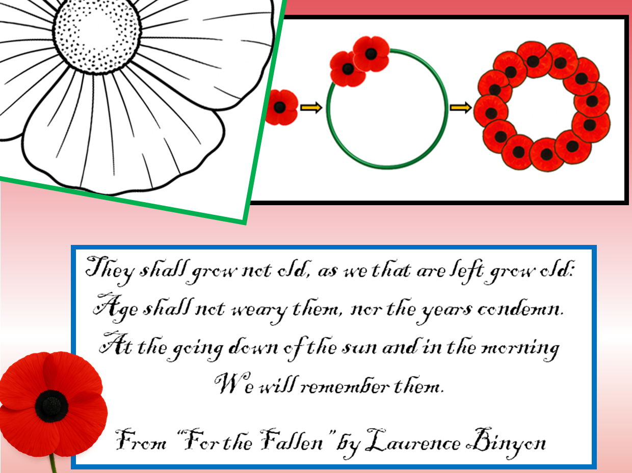 Remembrance Day poppy wreath making activity