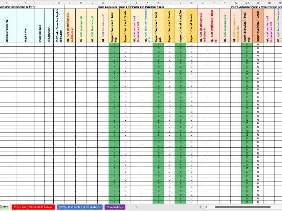 AQA GCSE English Language Tracker 2025