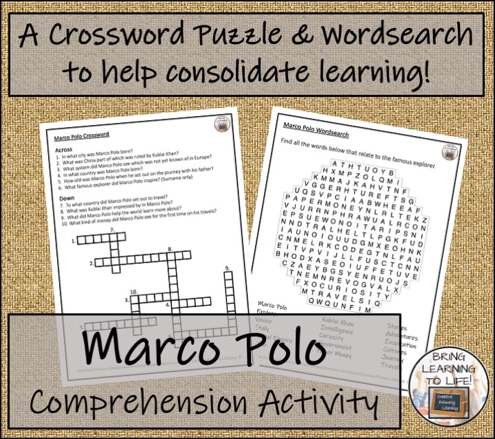 Marco Polo Biography Writing Unit | Year 5 or Year 6 | World Explorers ...